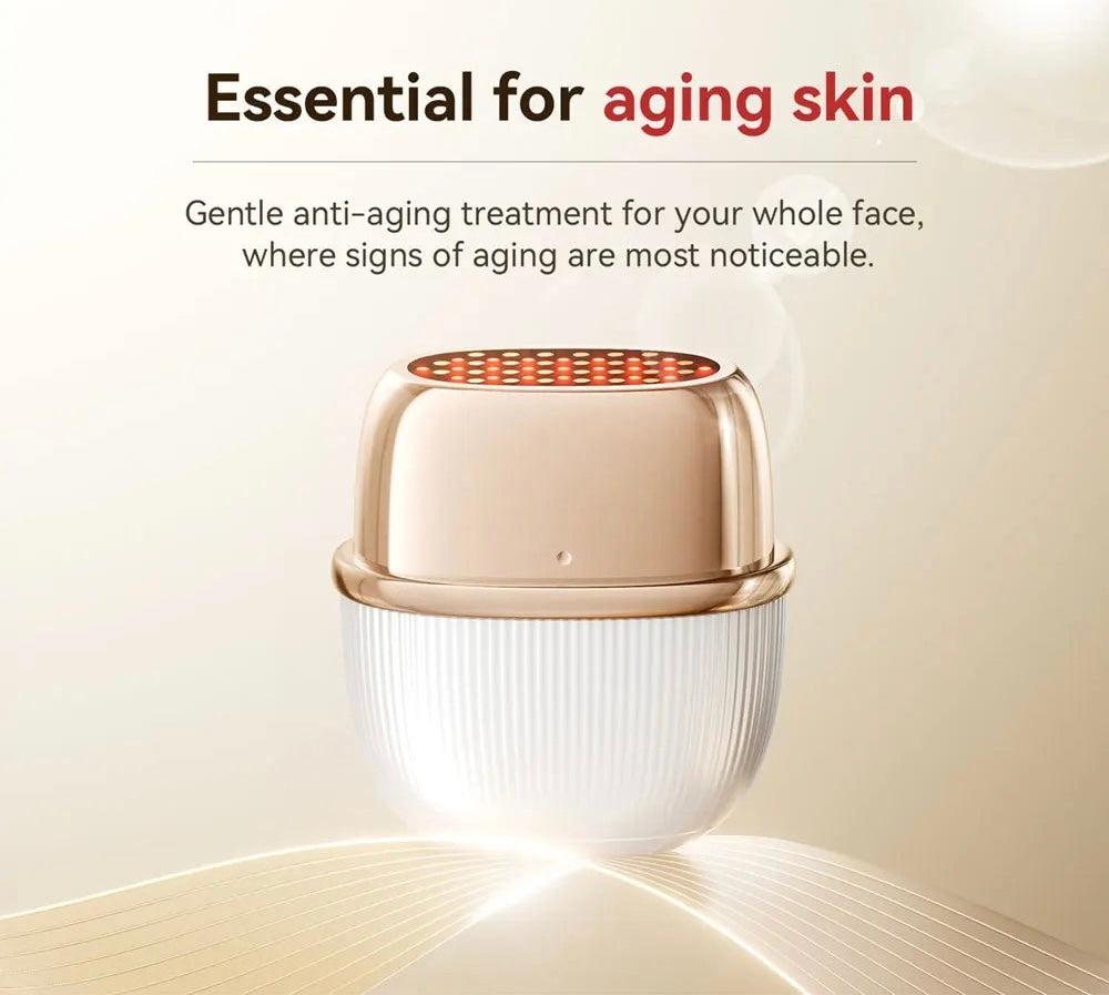Full view of ANLAN RF facial device highlighting essential anti-aging benefits and premium design